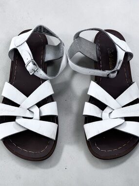 Salt Water Sandals by Hoy Brown Strappy Sandals Girls Youth Size 4 Leather
